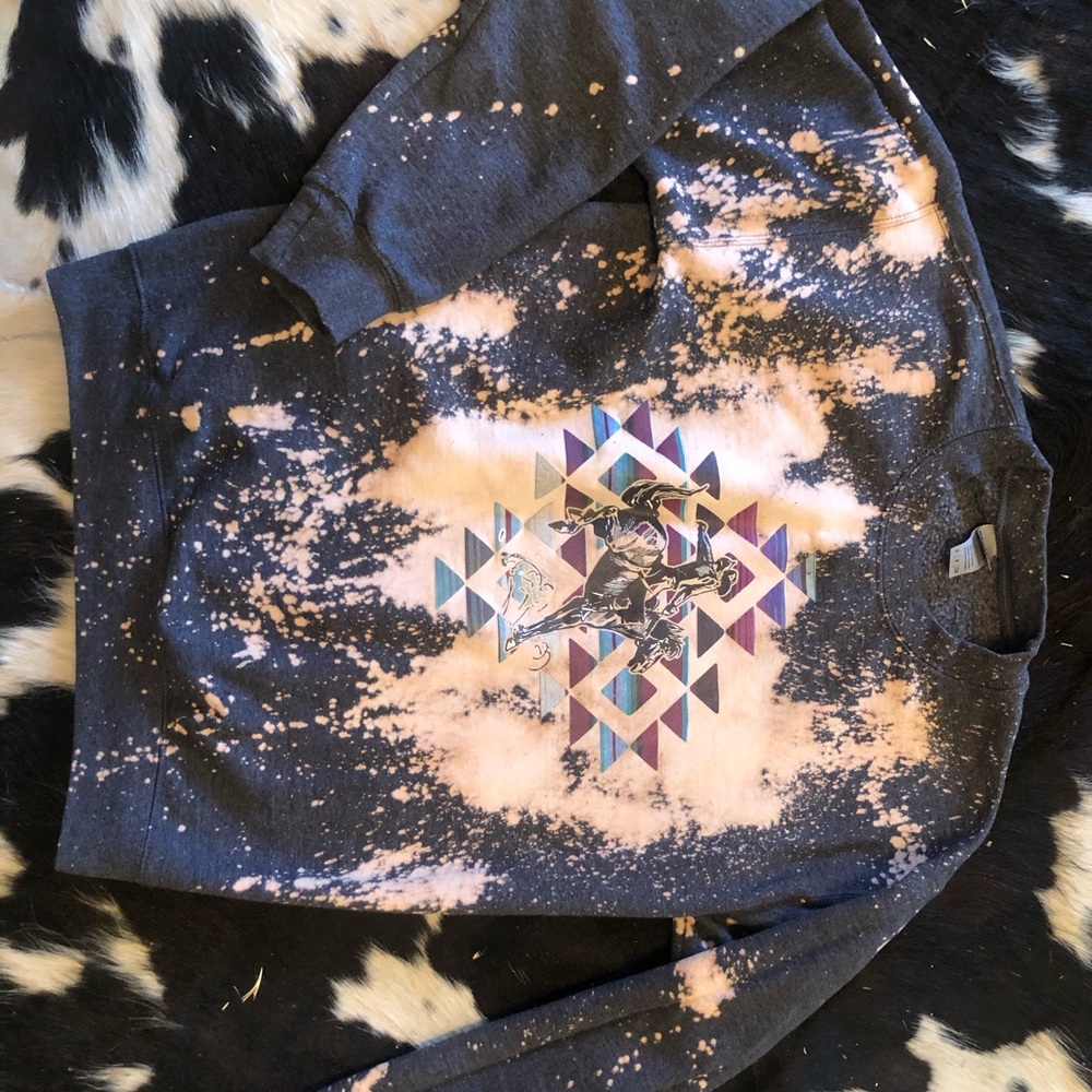 Acid Washed Bronc Sweatshirt